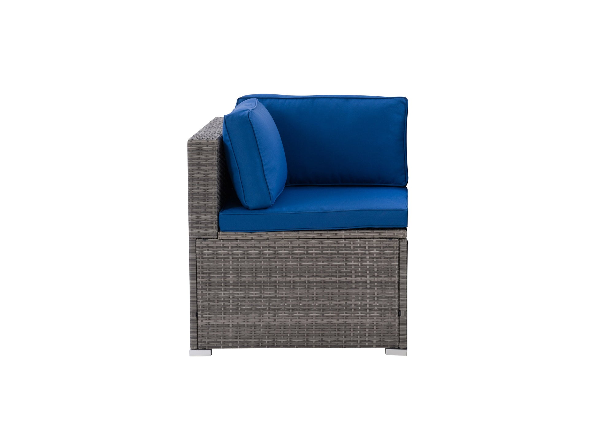 blended grey and oxford blue Outdoor Corner Chair Parksville Collection product image by CorLiving#color_blended-grey-and-oxford-blue