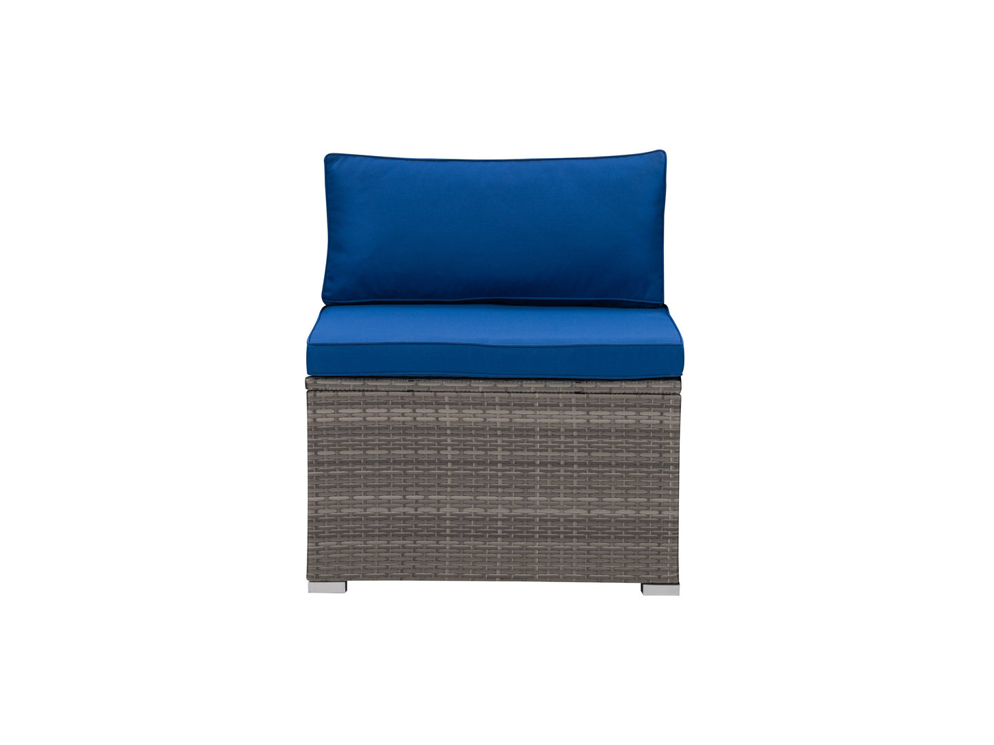 blended grey and oxford blue Wicker Patio Chair Parksville Collection product image by CorLiving#color_blended-grey-and-oxford-blue