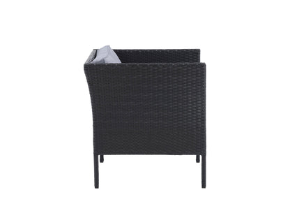black and ash grey Patio Armchair Parksville Collection product image by CorLiving#color_black-and-ash-grey