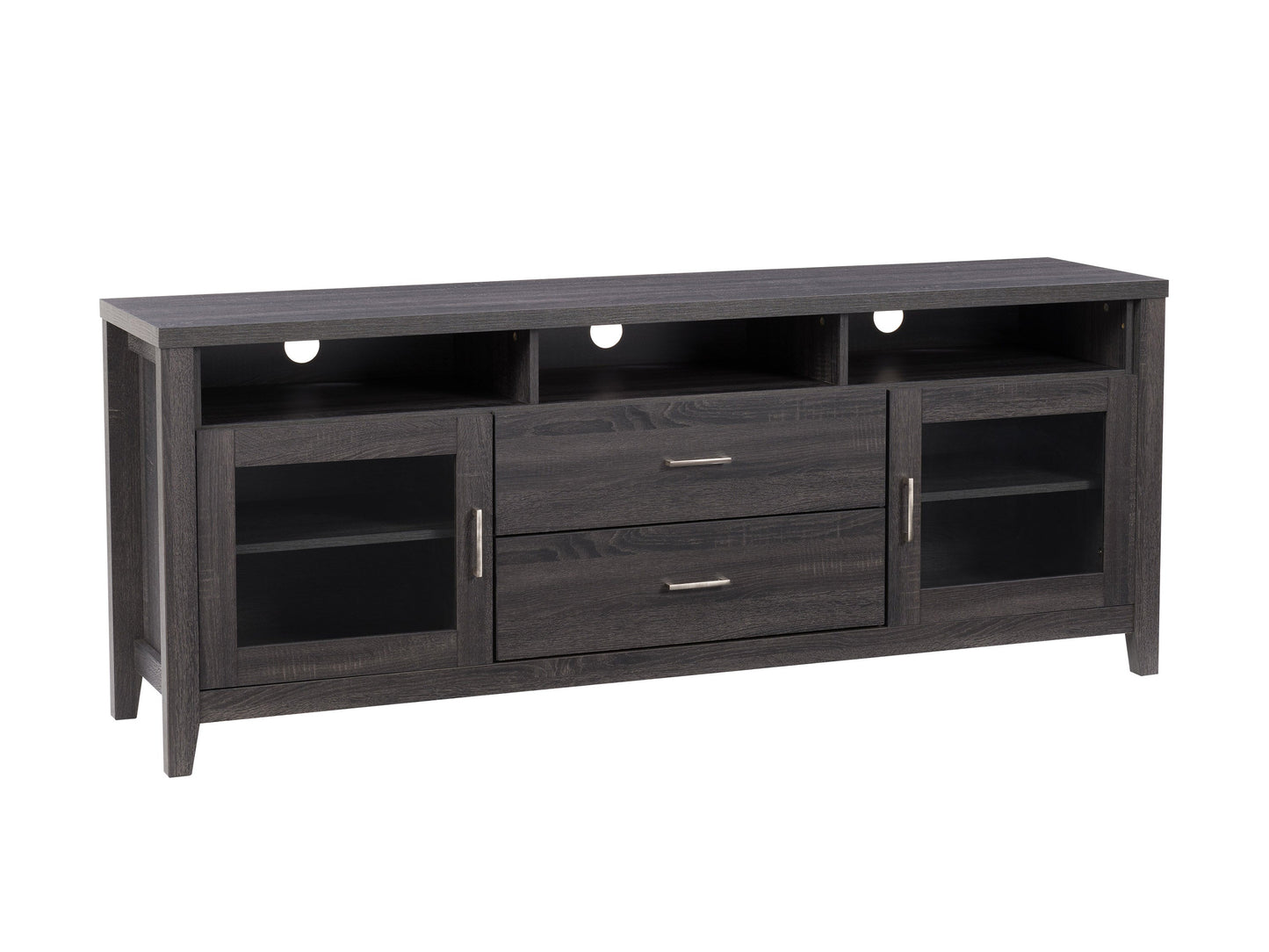 dark grey TV Cabinet with Drawers for TVs up to 85" Hollywood Collection product image by CorLiving#color_dark-grey