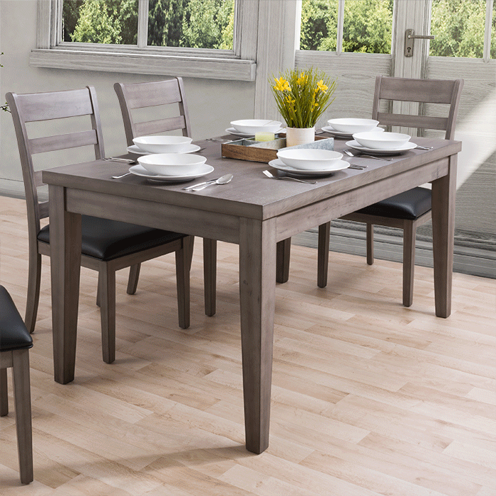 washed grey Wooden Dining Table New York Collection product image by CorLiving#color_new-york-washed-grey
