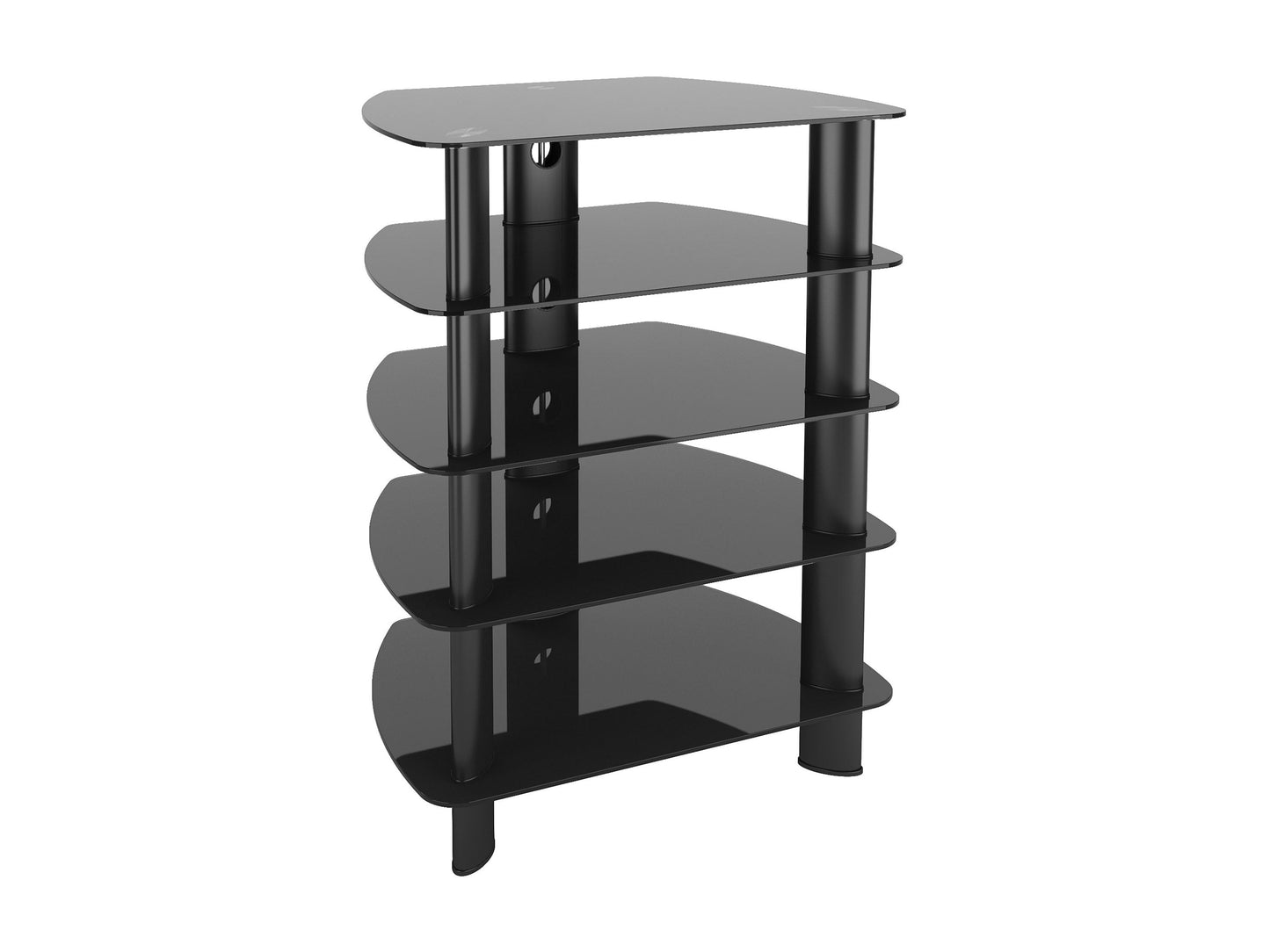 black Media Storage Tower Laguna Collection product image by CorLiving#color_black