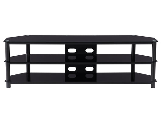 Black TV Bench for TVs up to 85" Travers Collection product image by CorLiving#color_black