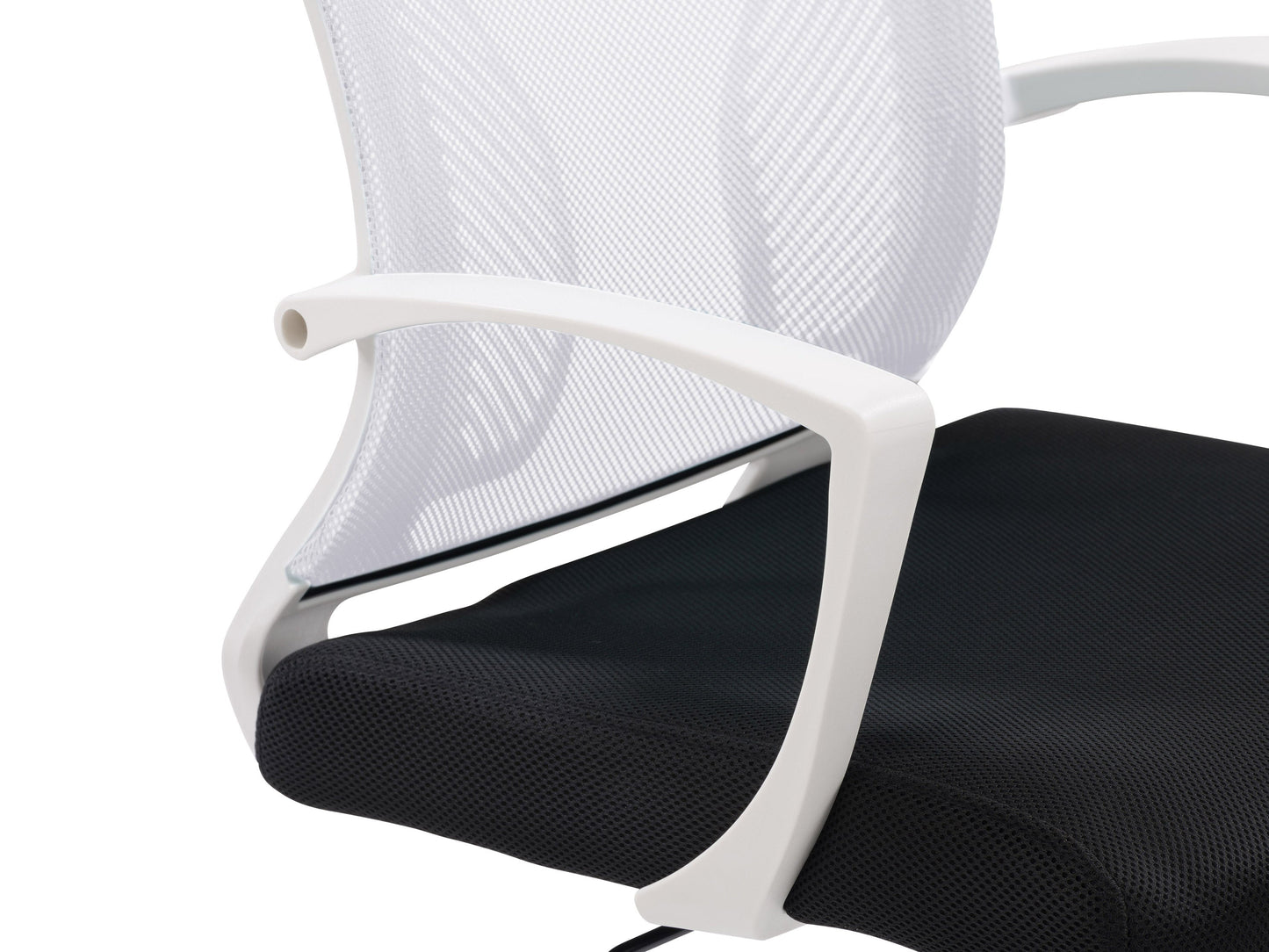 white and black Mesh Task Chair Cooper Collection detail image by CorLiving#color_white-and-black