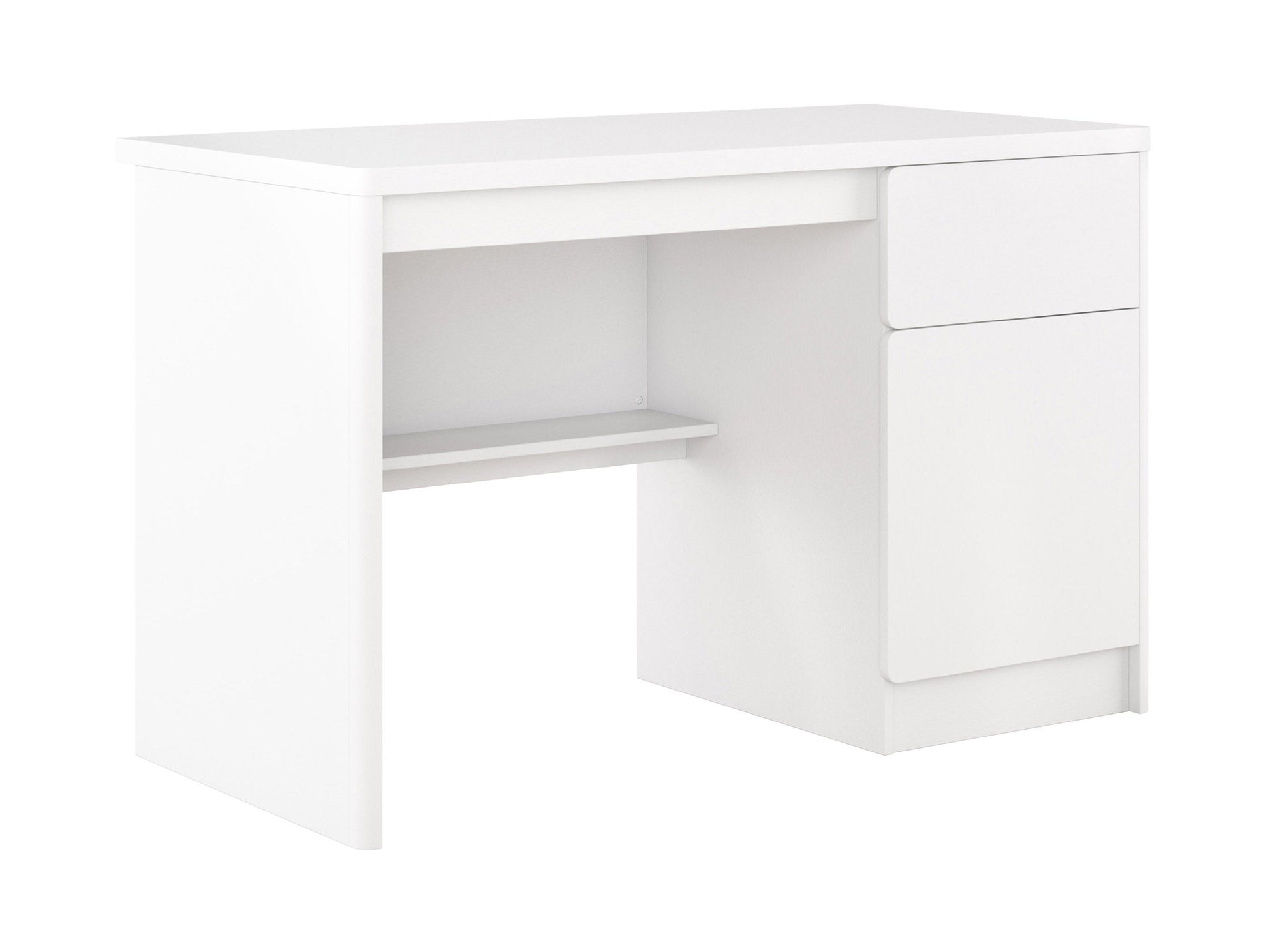 white Desk with Cabinet Kingston Collection product image by CorLiving#color_white