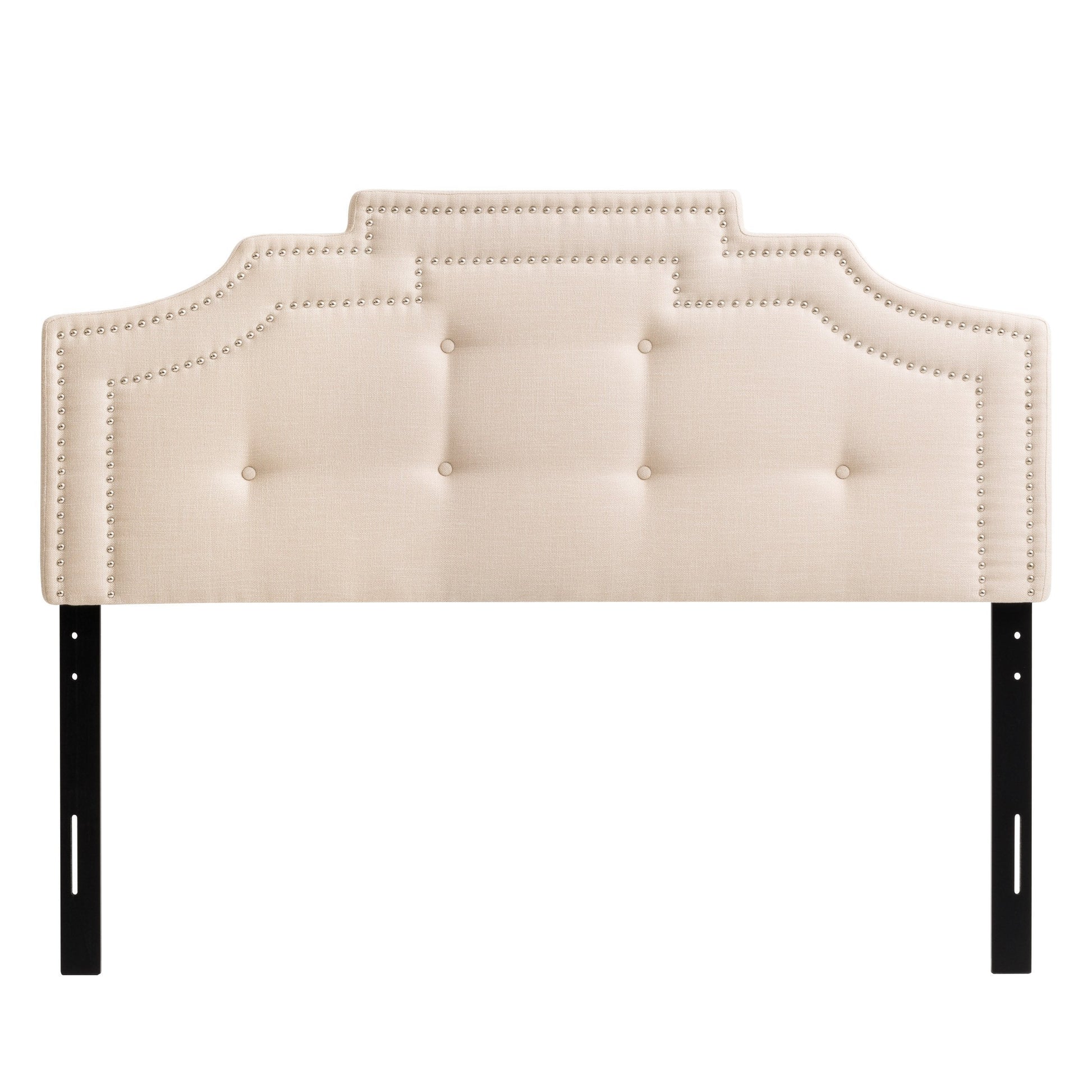 cream Padded Headboard, Queen Aspen Collection product image by CorLiving#color_cream