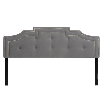 light grey Padded Headboard, King Aspen Collection product image by CorLiving#color_light-grey