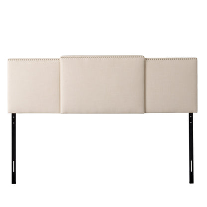 cream Expandable Headboard, Full / Queen / King Mia Collection product image by CorLiving#color_cream