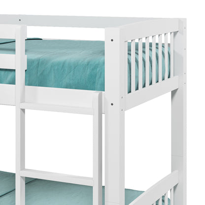 white Wooden Bunk Bed Dakota Collection detail image by CorLiving#color_white