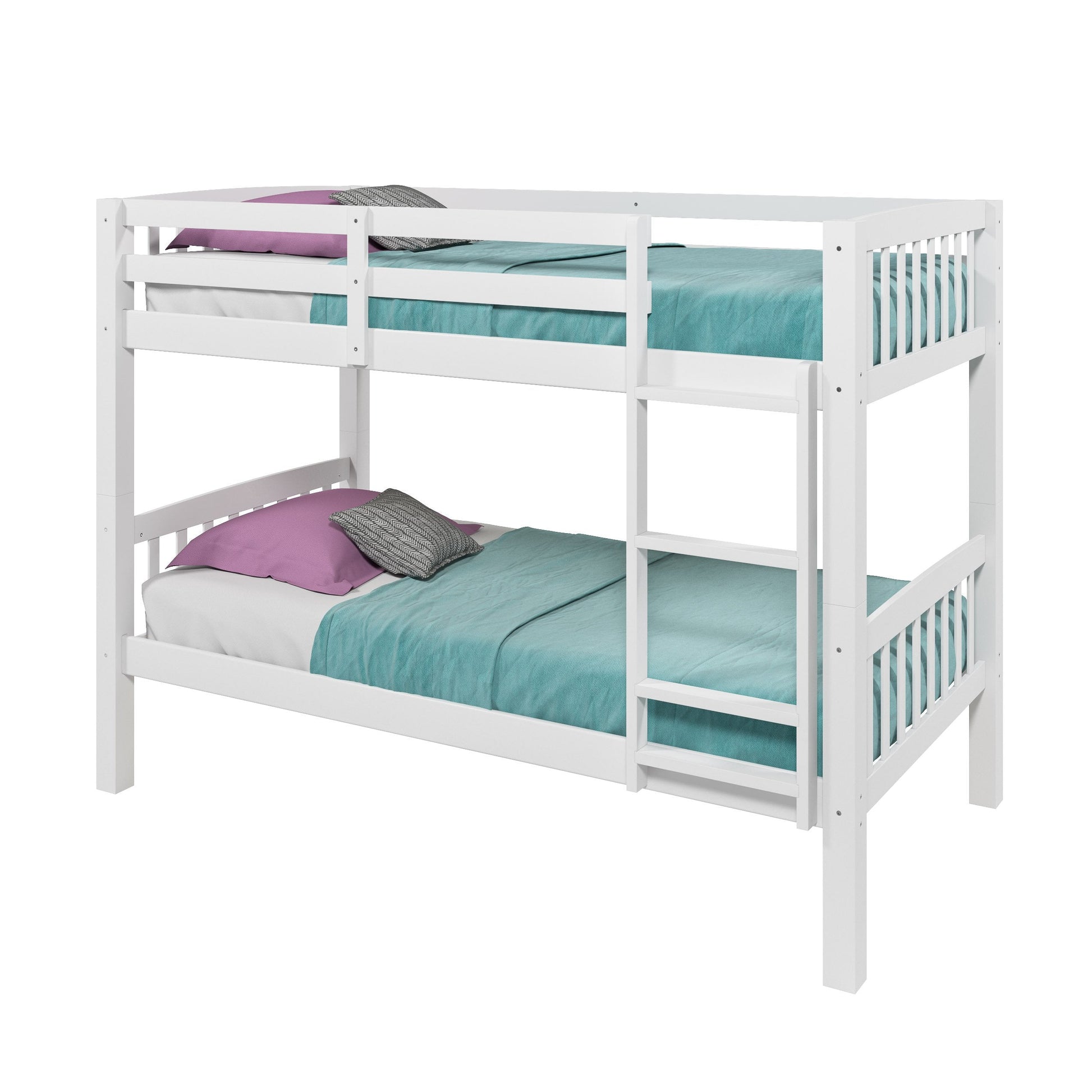 white Wooden Bunk Bed Dakota Collection product image by CorLiving#color_white