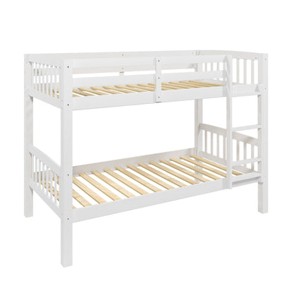 white Wooden Bunk Bed Dakota Collection product image by CorLiving#color_white