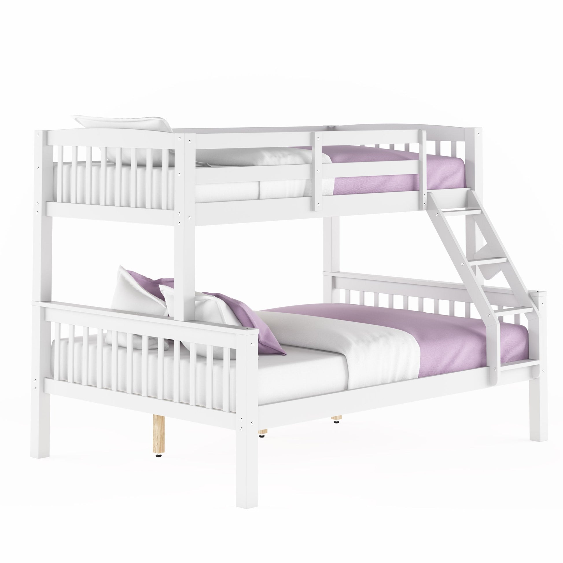 white Twin Over Full Bunk Bed Dakota Collection product image by CorLiving#color_white