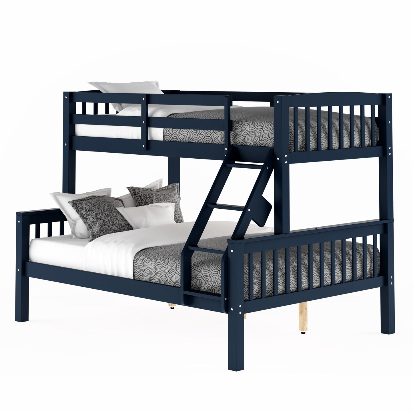 navy blue Twin Over Full Bunk Bed Dakota Collection product image by CorLiving#color_navy-blue