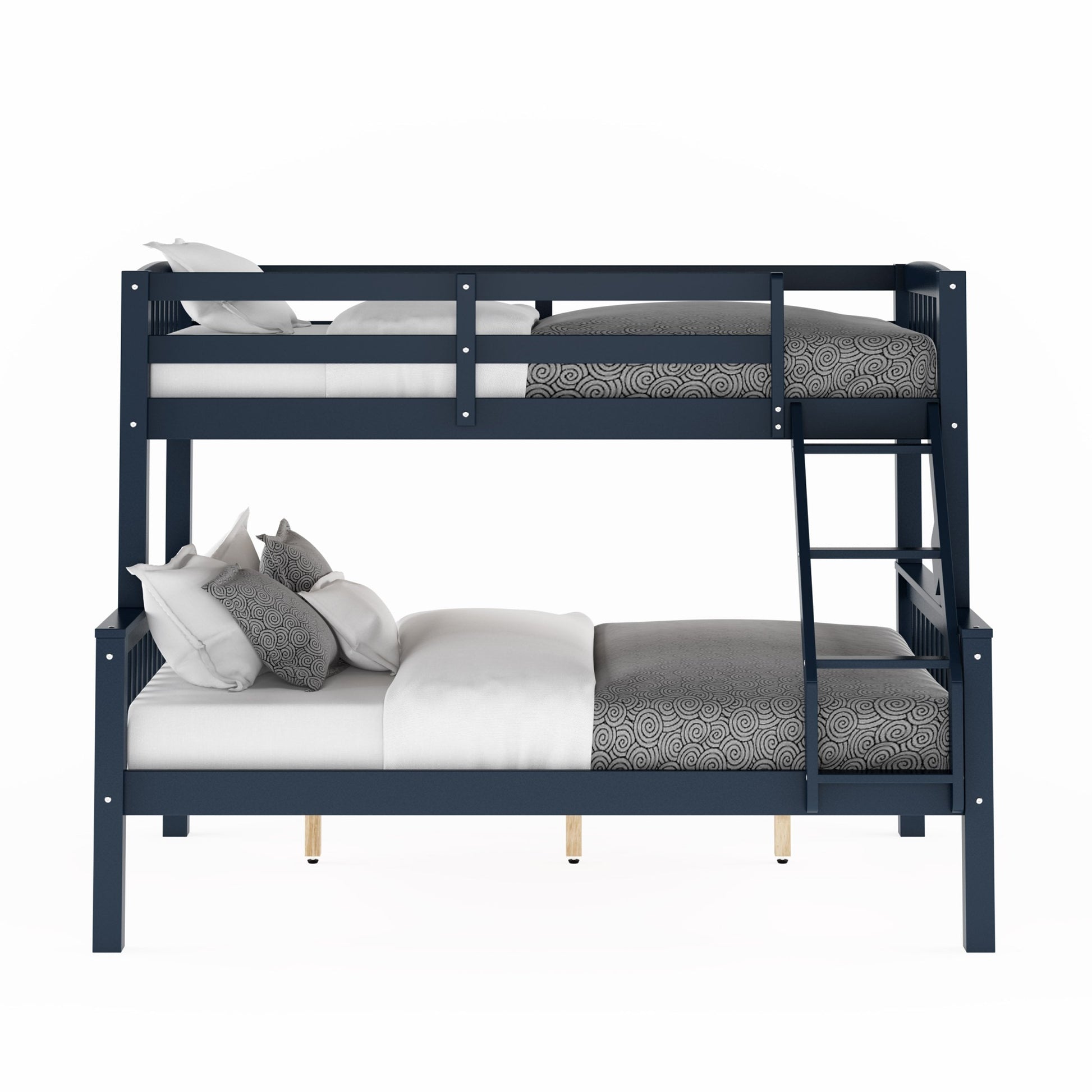 navy blue Twin Over Full Bunk Bed Dakota Collection product image by CorLiving#color_navy-blue
