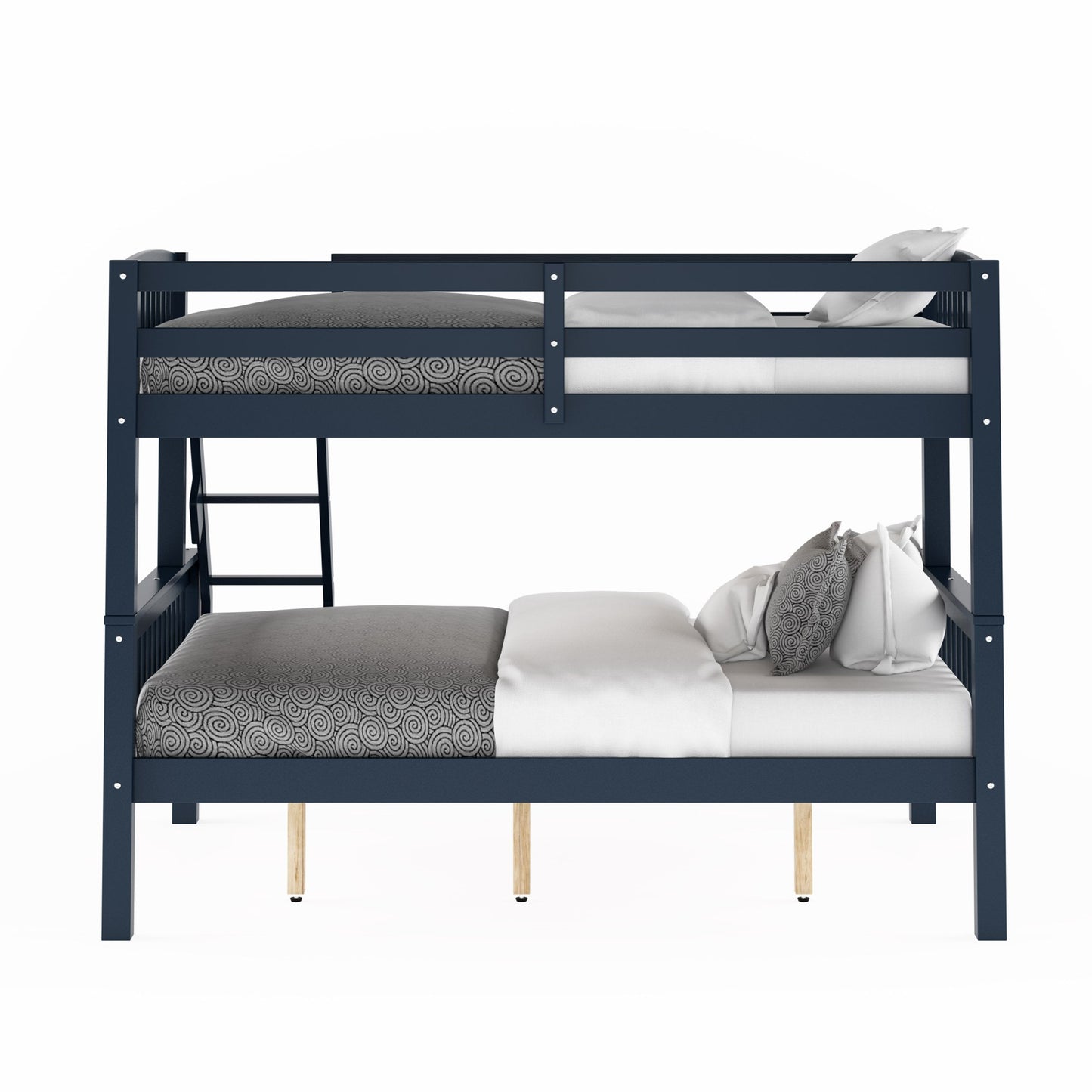 navy blue Twin Over Full Bunk Bed Dakota Collection product image by CorLiving#color_navy-blue