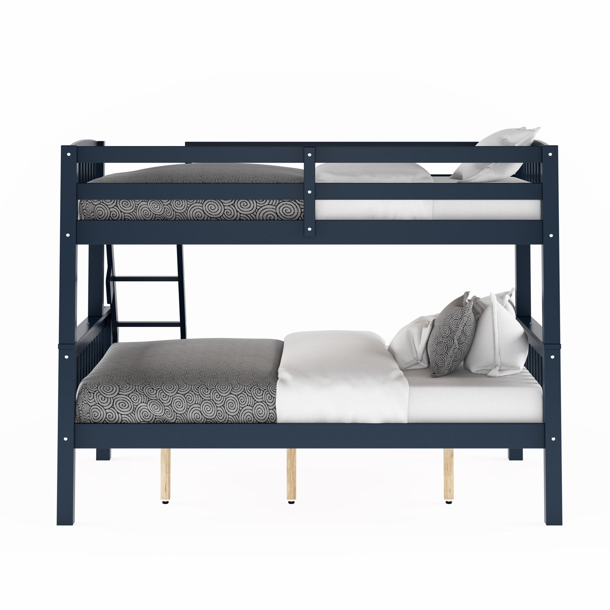 navy blue Twin Over Full Bunk Bed Dakota Collection product image by CorLiving#color_navy-blue