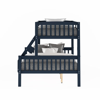 navy blue Twin Over Full Bunk Bed Dakota Collection product image by CorLiving#color_navy-blue