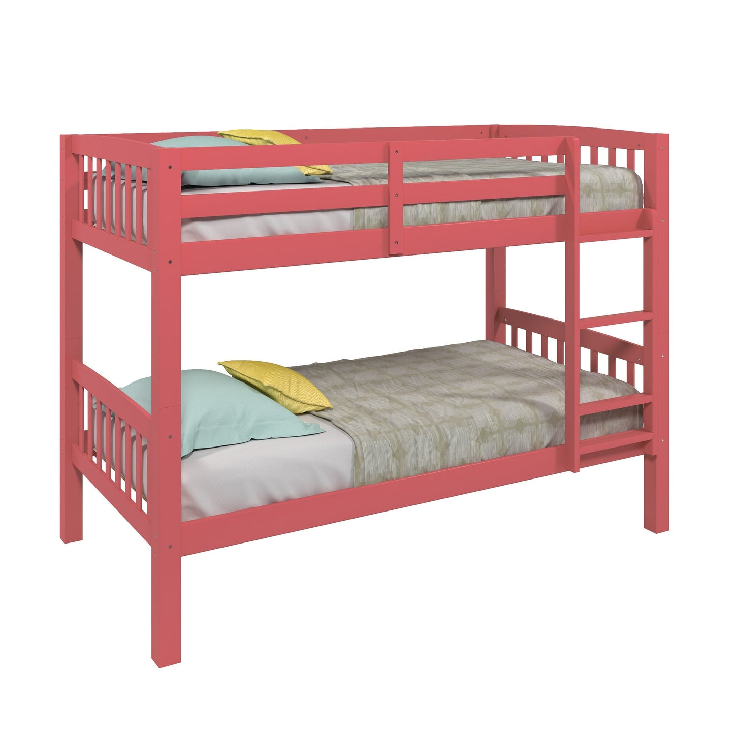 pink Wooden Bunk Bed Dakota Collection product image by CorLiving#color_pink