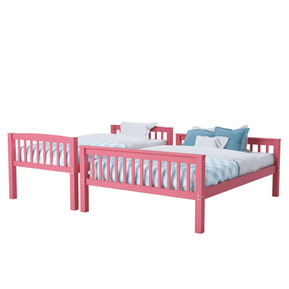 pink Twin Over Full Bunk Bed Dakota Collection product image by CorLiving#color_pink