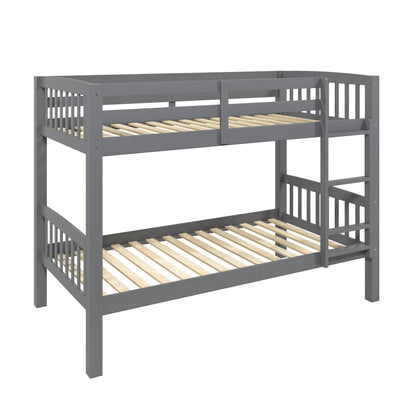 grey Wooden Bunk Bed Dakota Collection product image by CorLiving#color_grey