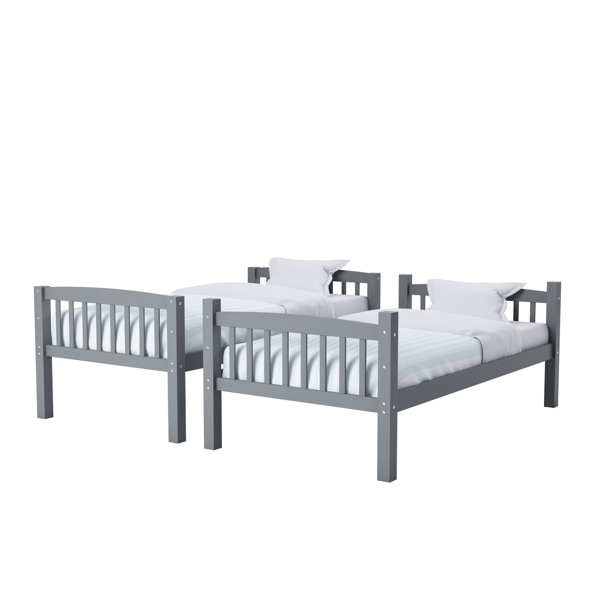 grey Wooden Bunk Bed Dakota Collection product image by CorLiving#color_grey
