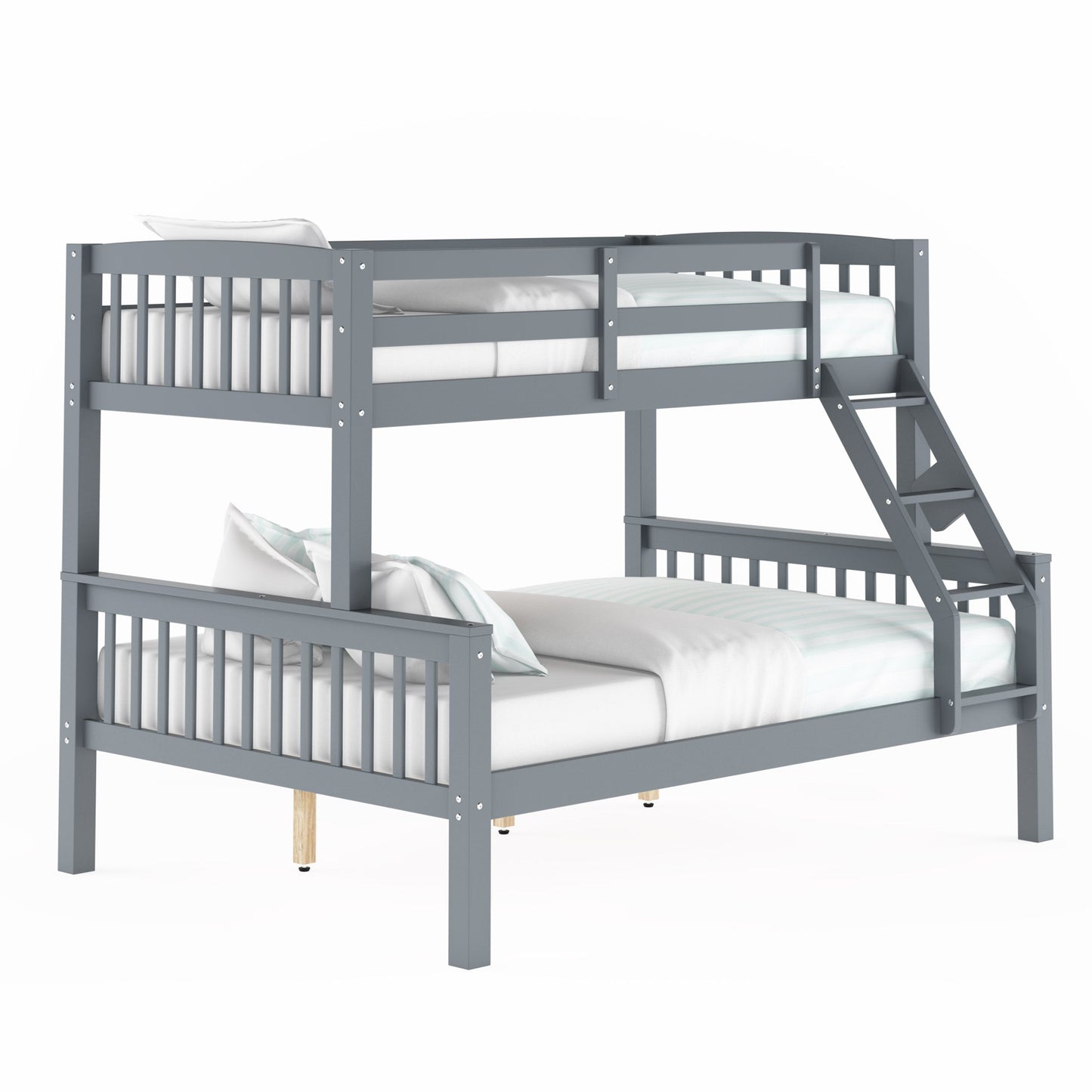 grey Twin Over Full Bunk Bed Dakota Collection product image by CorLiving#color_grey