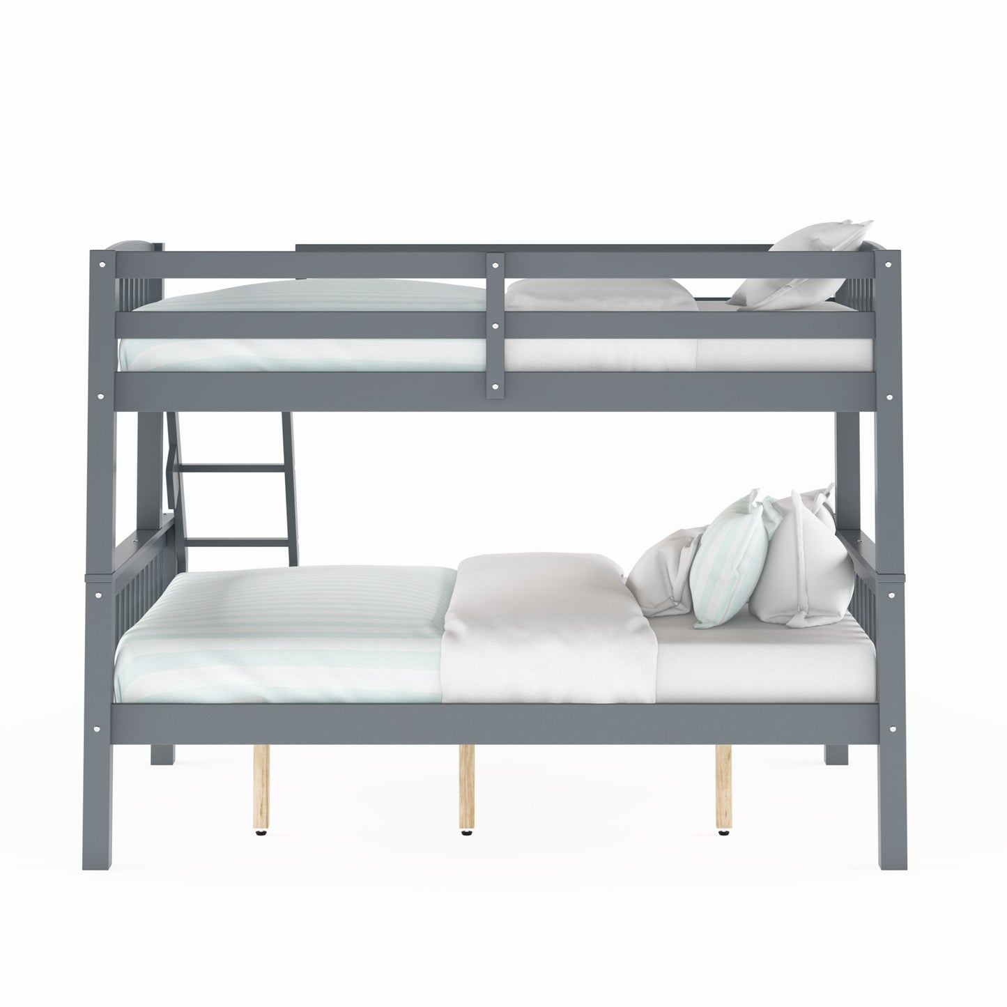 grey Twin Over Full Bunk Bed Dakota Collection product image by CorLiving#color_grey
