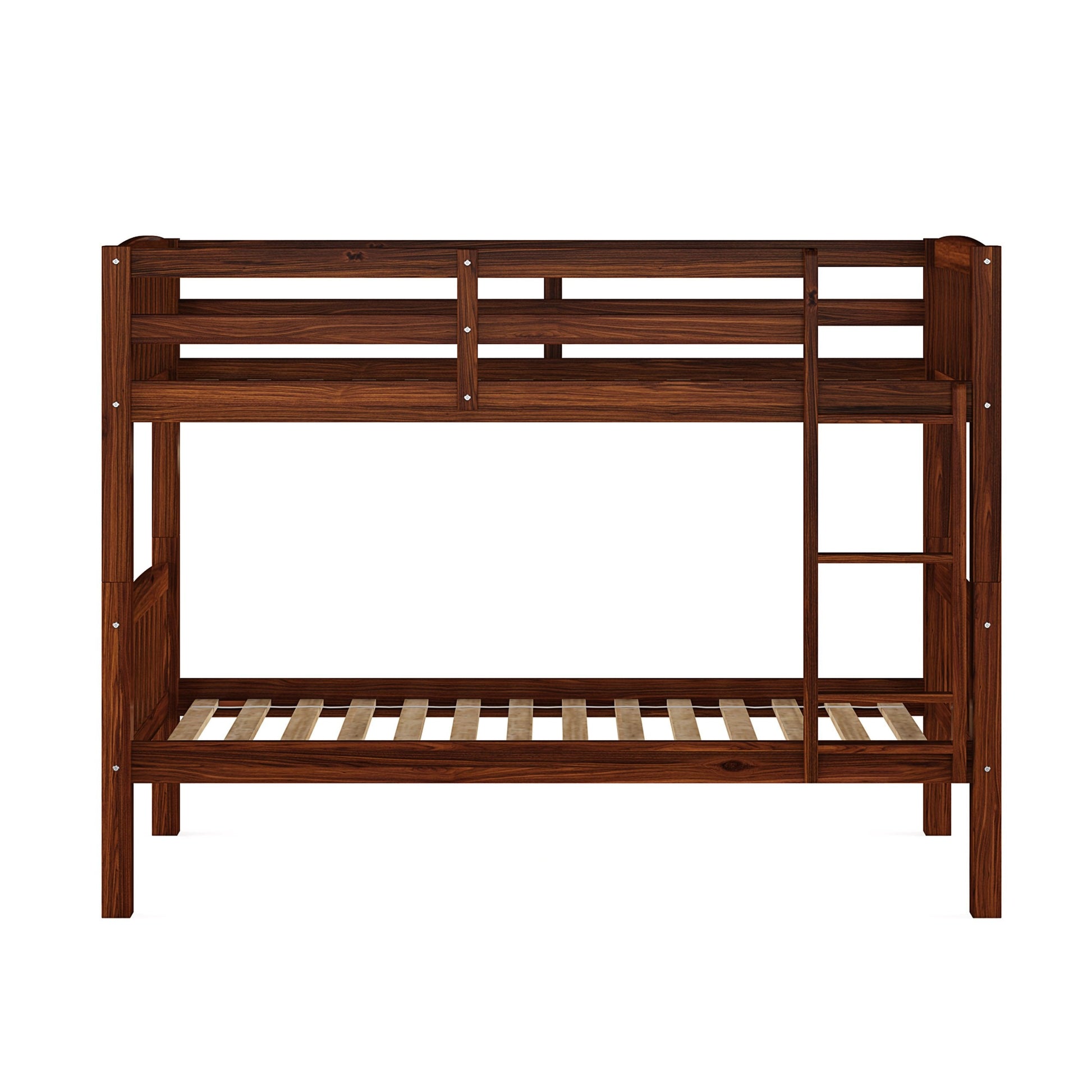 walnut brown Wooden Bunk Bed Dakota Collection product image by CorLiving#color_walnut-brown