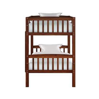 walnut brown Wooden Bunk Bed Dakota Collection product image by CorLiving#color_walnut-brown