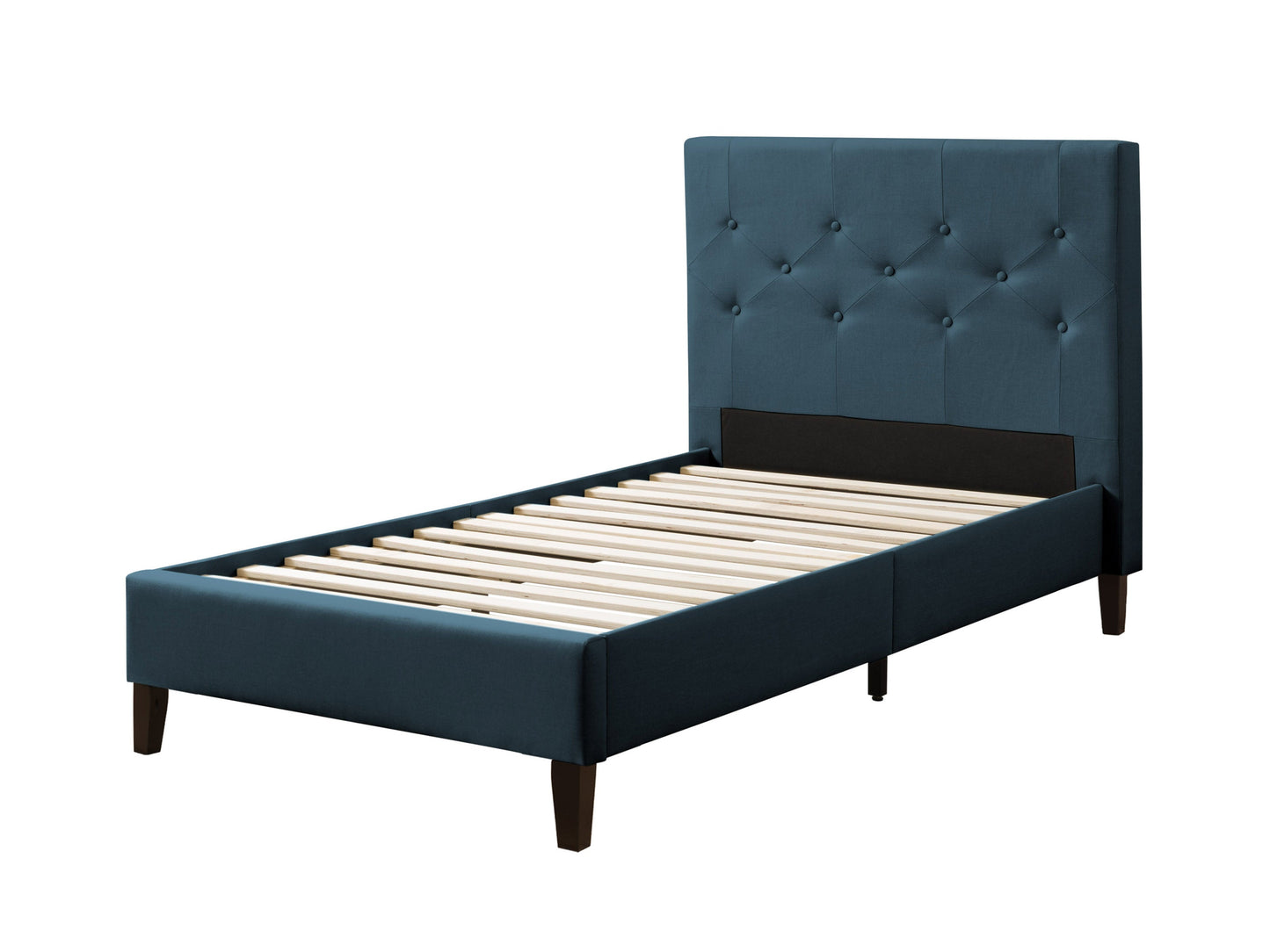 ocean blue Button Tufted Twin / Single Bed Nova Ridge Collection product image by CorLiving#color_nova-ridge-ocean-blue