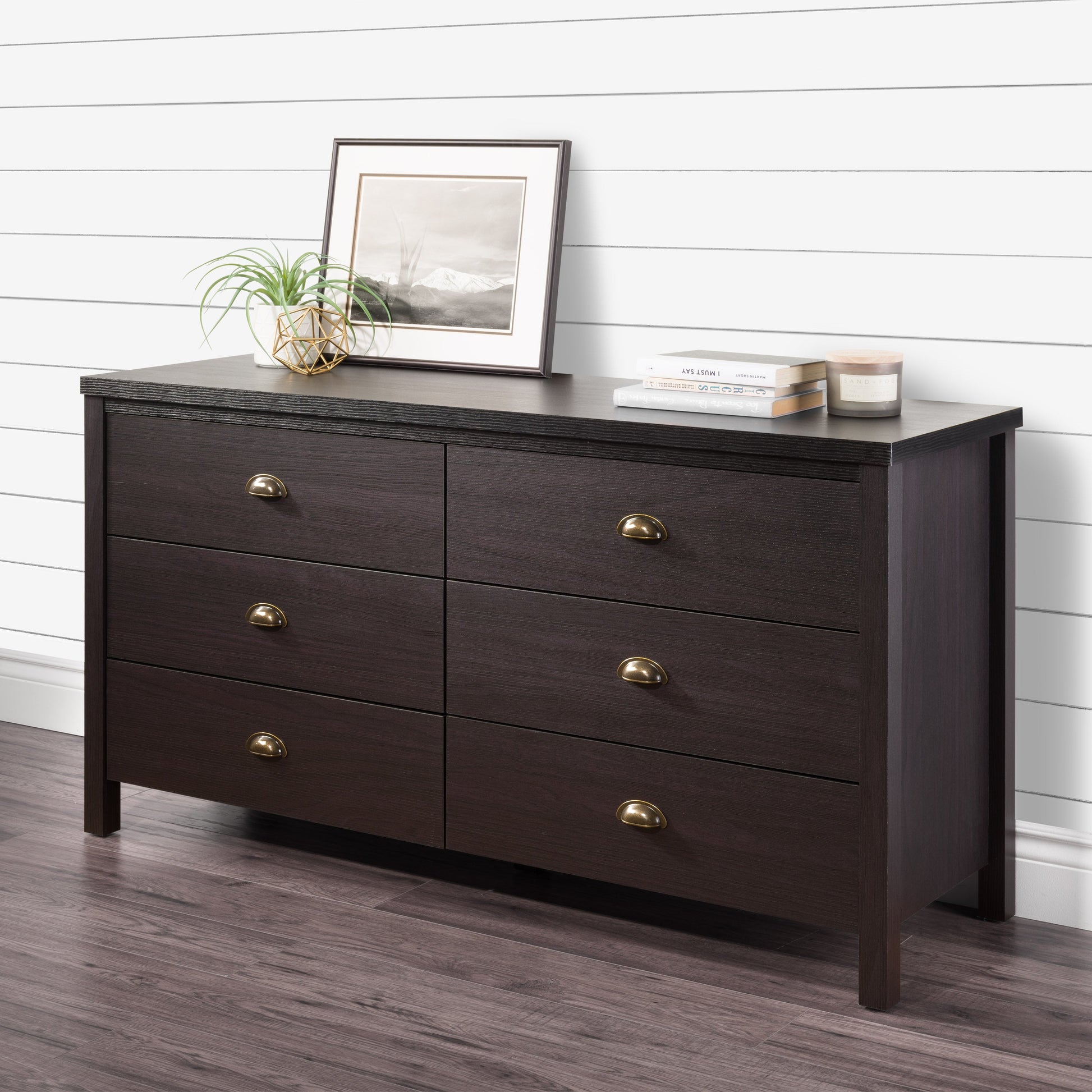 6 Drawer Wide Dresser | Rustic Style Kris & Ally by CorLiving 6 Drawer Wide Dresser | Rustic Style Kris & Ally by CorLiving