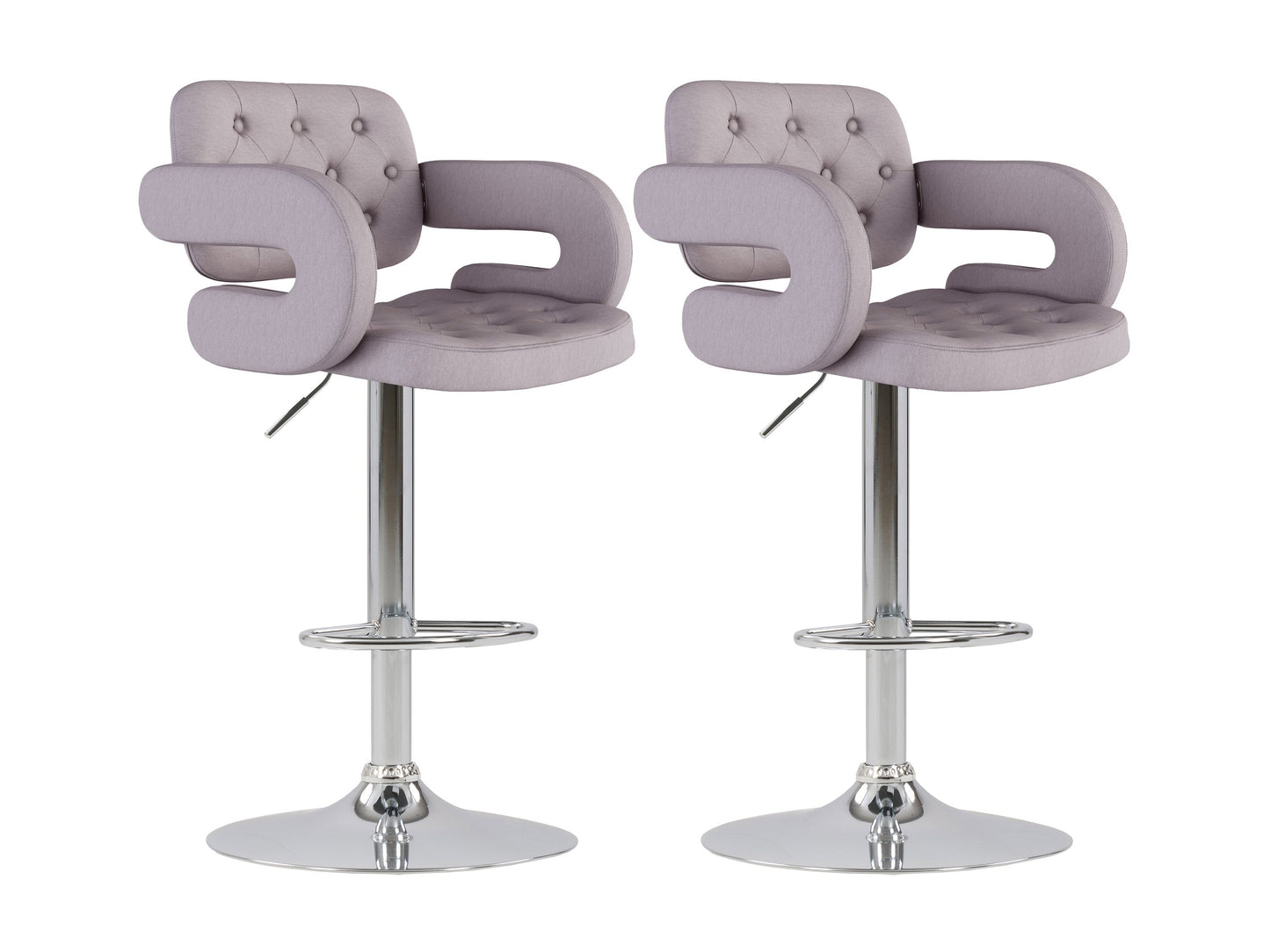 light grey Bar Stools with Arms Set of 2 Jude Collection product image by CorLiving#color_light-grey