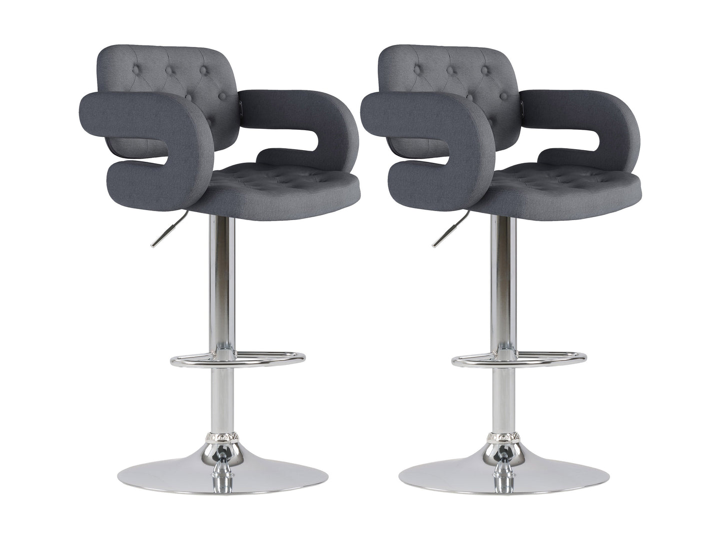 dark grey Bar Stools with Arms Set of 2 Jude Collection product image by CorLiving#color_dark-grey