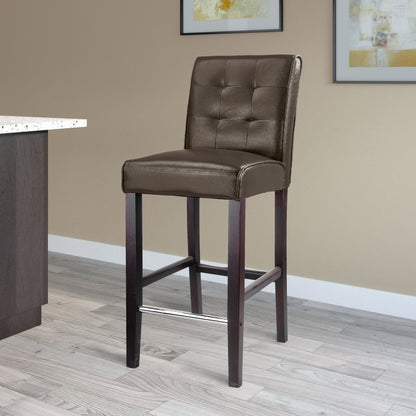 brown Bar Height Bar Stool Antonio Collection lifestyle scene by CorLiving#color_brown