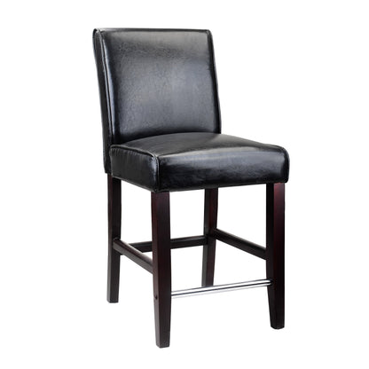 black Wooden Bar Stool Counter Height Ira Collection product image by CorLiving#color_black