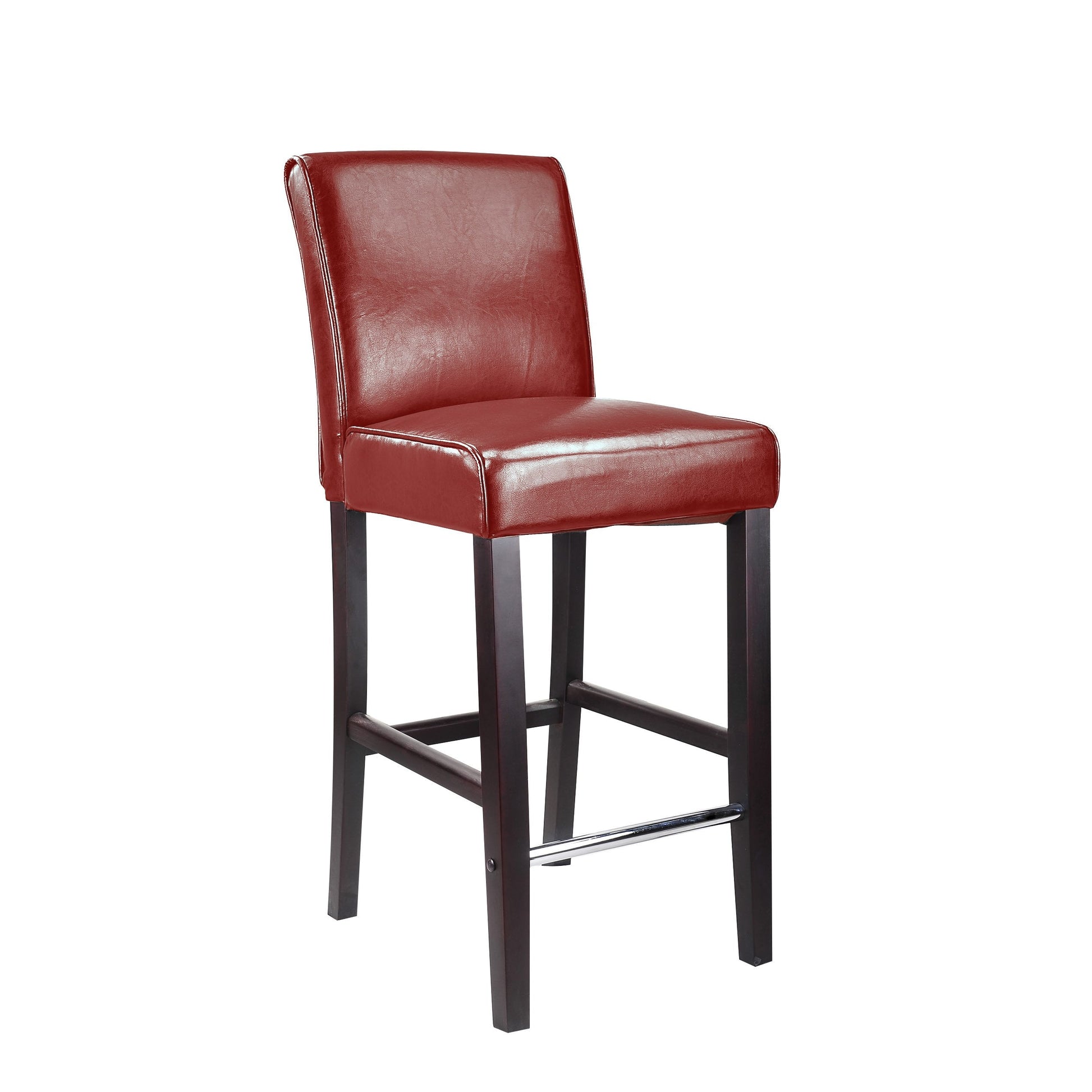 red Wooden Bar Stool Bar Height Ira Collection product image by CorLiving#color_red