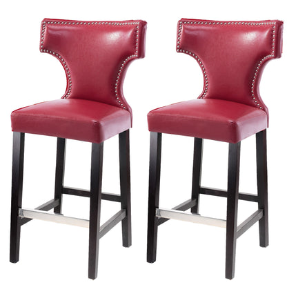 red Bar Height Bar Stools Set of 2 Aiden Collection product image by CorLiving#color_red