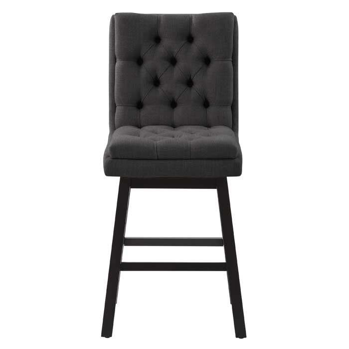 dark grey and dark brown Cushioned Bar Stools Set of 2 Leilani Collection product image by CorLiving#color_dpt-dark-grey