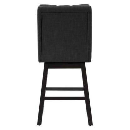 dark grey and dark brown Cushioned Bar Stools Set of 2 Leilani Collection product image by CorLiving#color_dpt-dark-grey