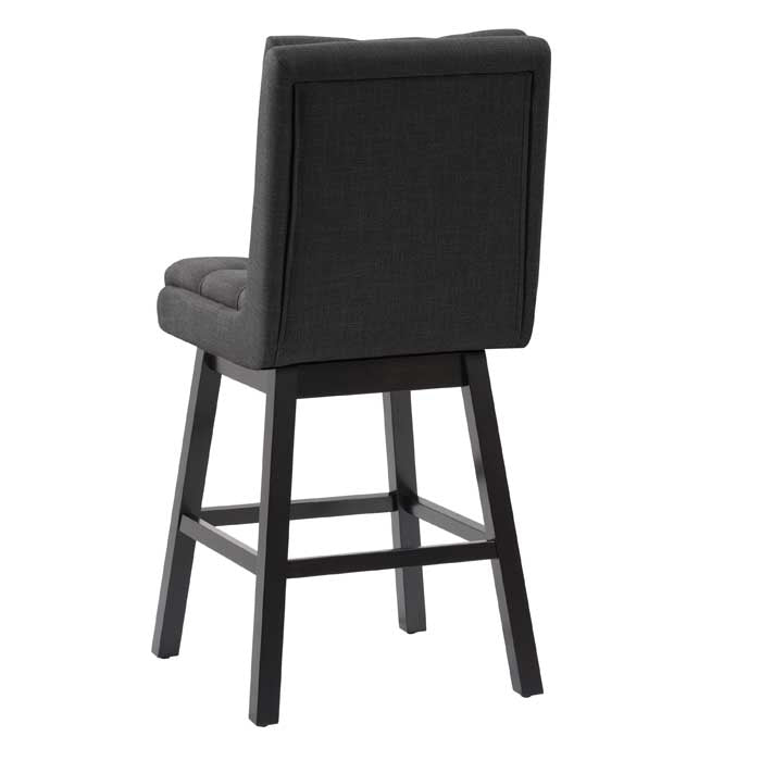 dark grey and dark brown Cushioned Bar Stools Set of 2 Leilani Collection product image by CorLiving#color_dpt-dark-grey