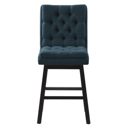 navy blue and dark brown Cushioned Bar Stools Set of 2 Leilani Collection product image by CorLiving#color_dpt-blue