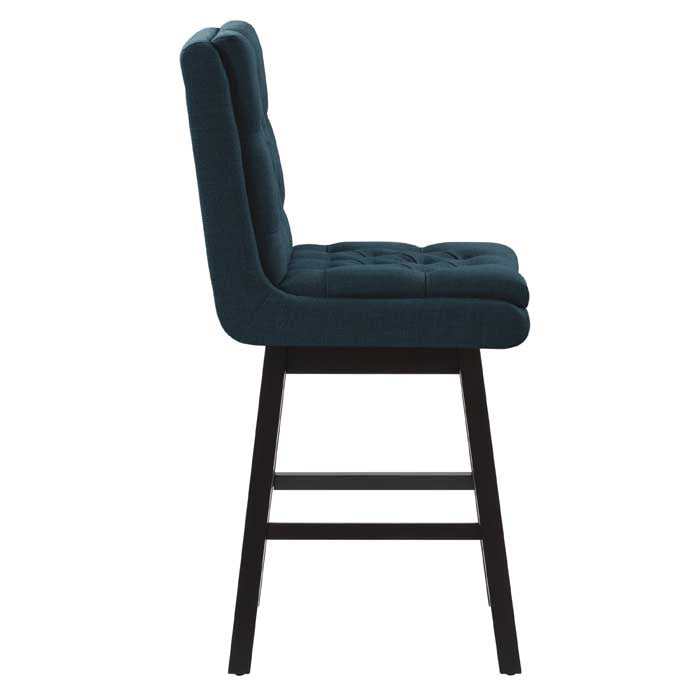 navy blue and dark brown Cushioned Bar Stools Set of 2 Leilani Collection product image by CorLiving#color_dpt-blue