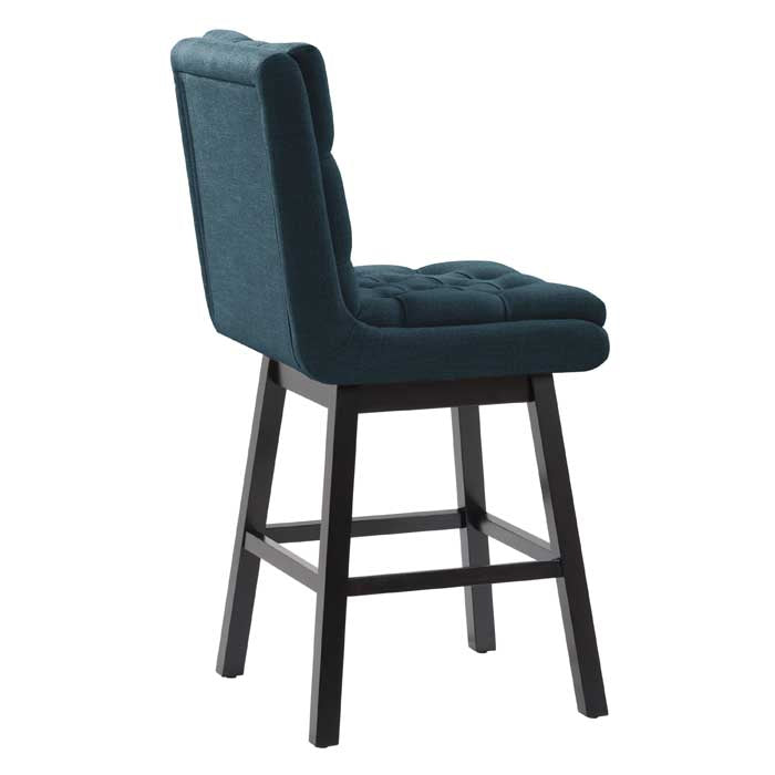 navy blue and dark brown Cushioned Bar Stools Set of 2 Leilani Collection product image by CorLiving#color_dpt-blue