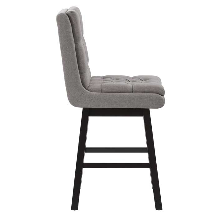 light grey and dark brown Cushioned Bar Stools Set of 2 Leilani Collection product image by CorLiving#color_dpt-grey