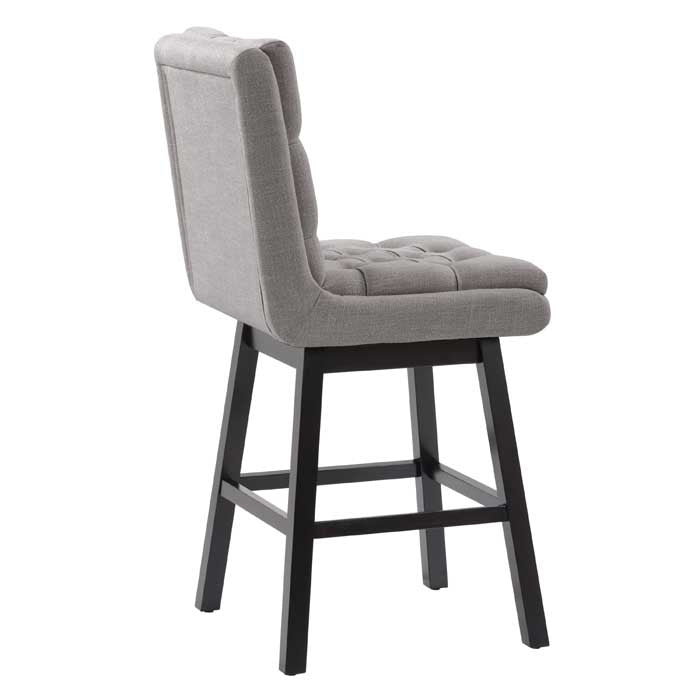 light grey and dark brown Cushioned Bar Stools Set of 2 Leilani Collection product image by CorLiving#color_dpt-grey