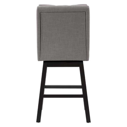 light grey and dark brown Cushioned Bar Stools Set of 2 Leilani Collection product image by CorLiving#color_dpt-grey