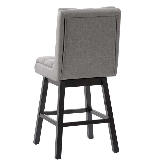 light grey and dark brown Cushioned Bar Stools Set of 2 Leilani Collection product image by CorLiving#color_dpt-grey