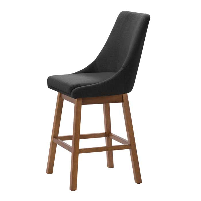 dark grey and brown High Back Bar Stools Set of 2 Luca Collection product image by CorLiving#color_dpt-dark-grey