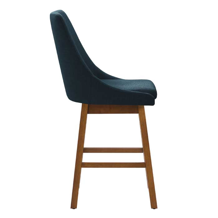 navy blue and brown High Back Bar Stools Set of 2 Luca Collection product image by CorLiving#color_dpt-blue