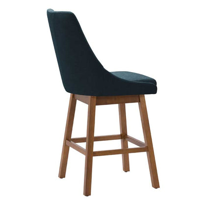 navy blue and brown High Back Bar Stools Set of 2 Luca Collection product image by CorLiving#color_dpt-blue